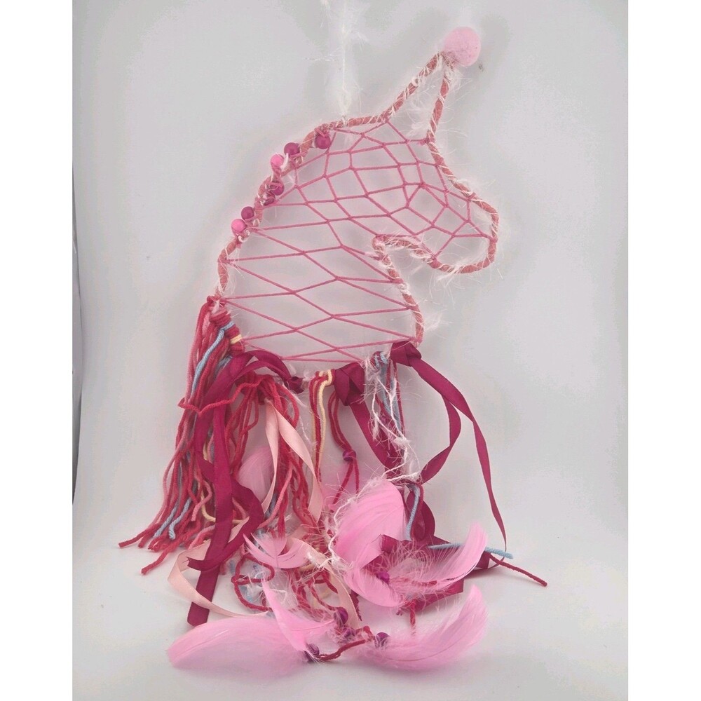 Pink Mystical Unicorn Handmade Dreamcatcher  Wall Decor